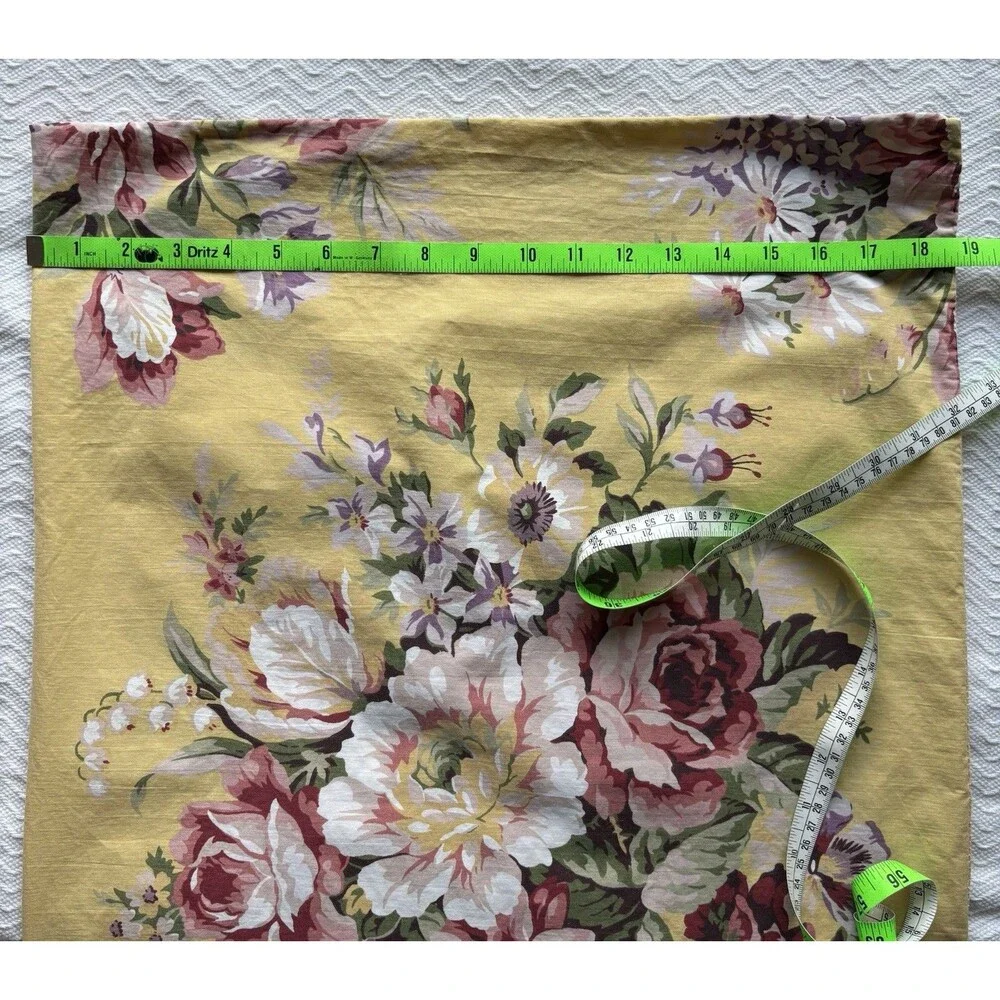 Pair Of 2 Ralph Lauren Standard Size Pillowcases Yellow Floral Sophie Brooke USA